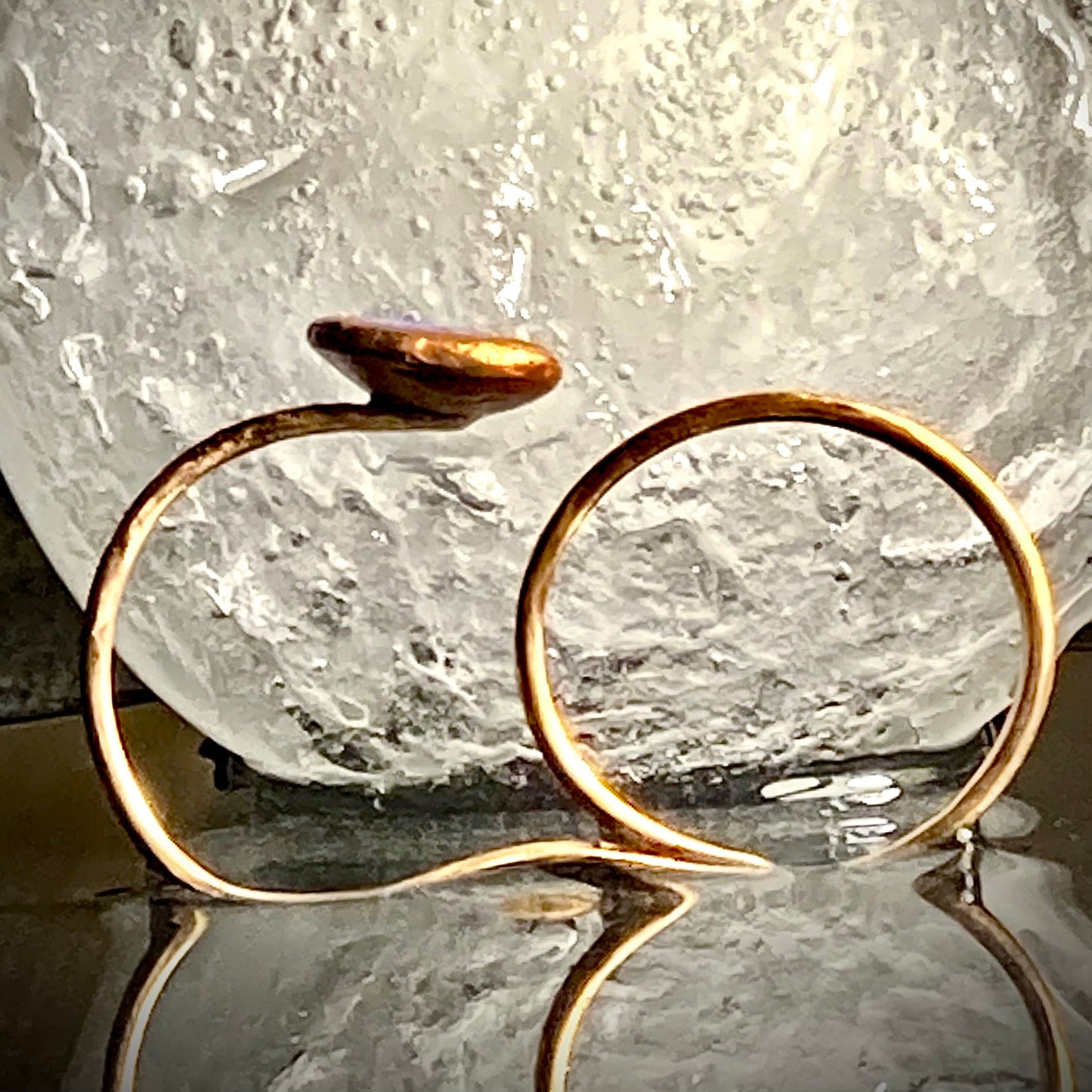 'Twogether' anello doppio in bronzo rosso