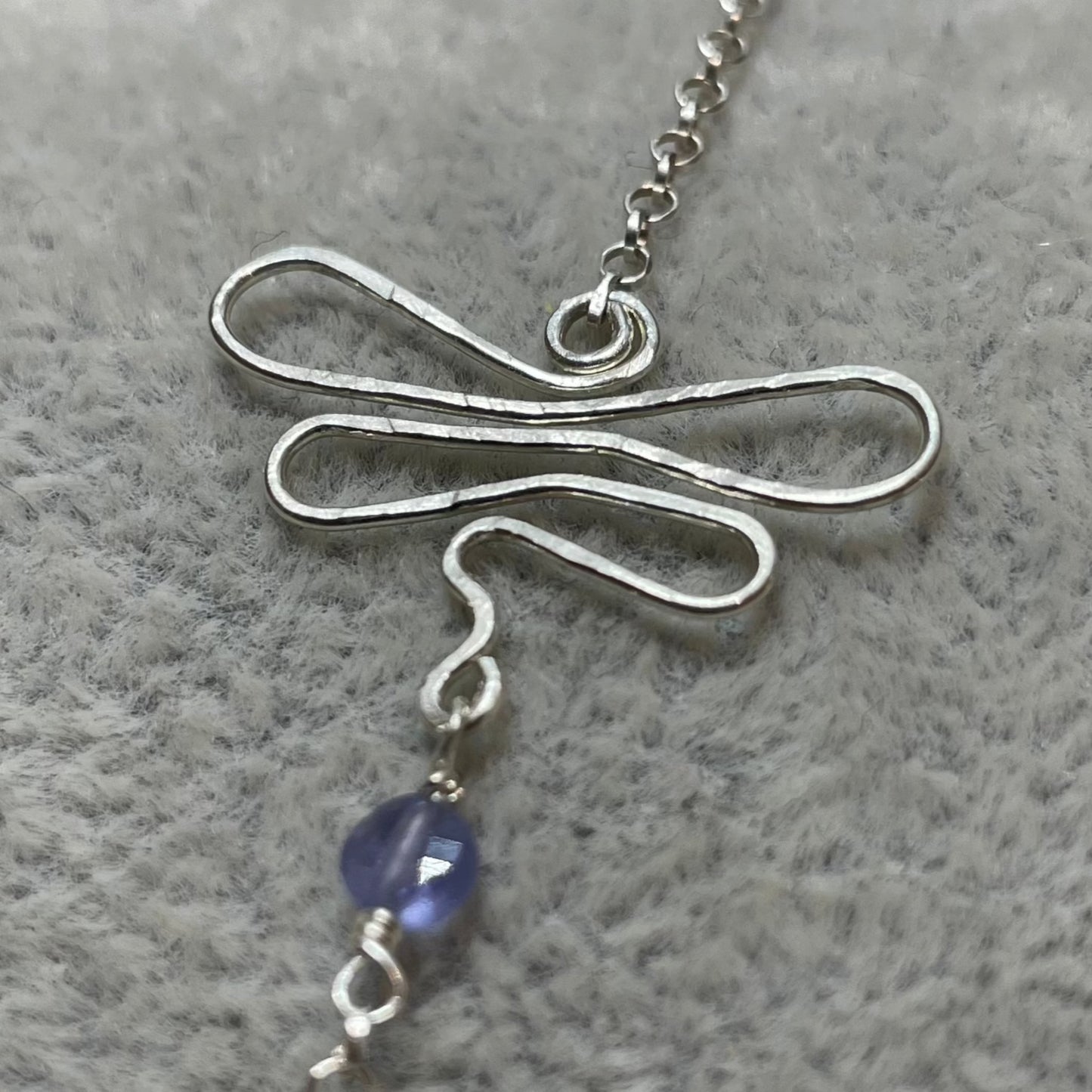 Braccialetto 'Dragonfly', Ag. 925 con pietra preziosa
