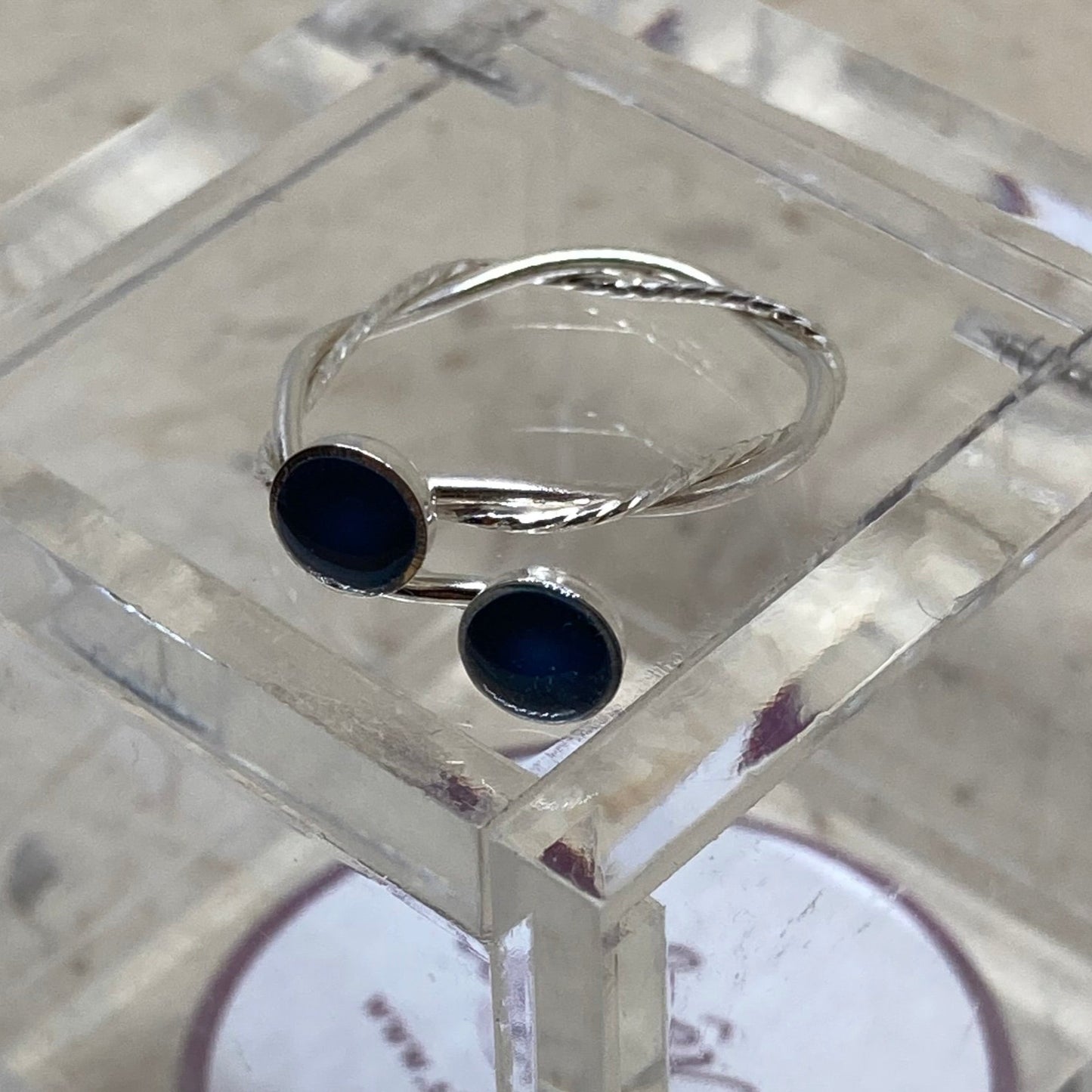 Anello doppio intrecciato, in Ag. 925