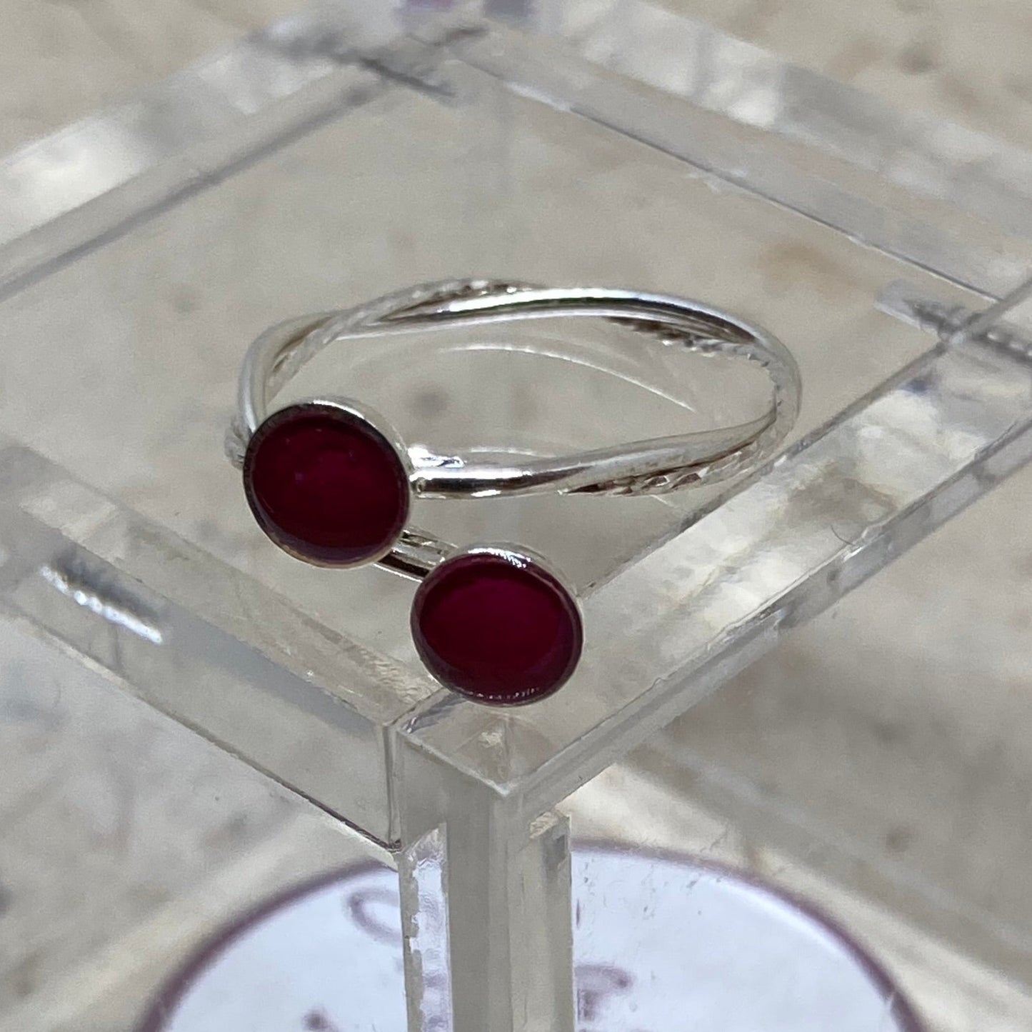 Anello doppio intrecciato, in Ag. 925