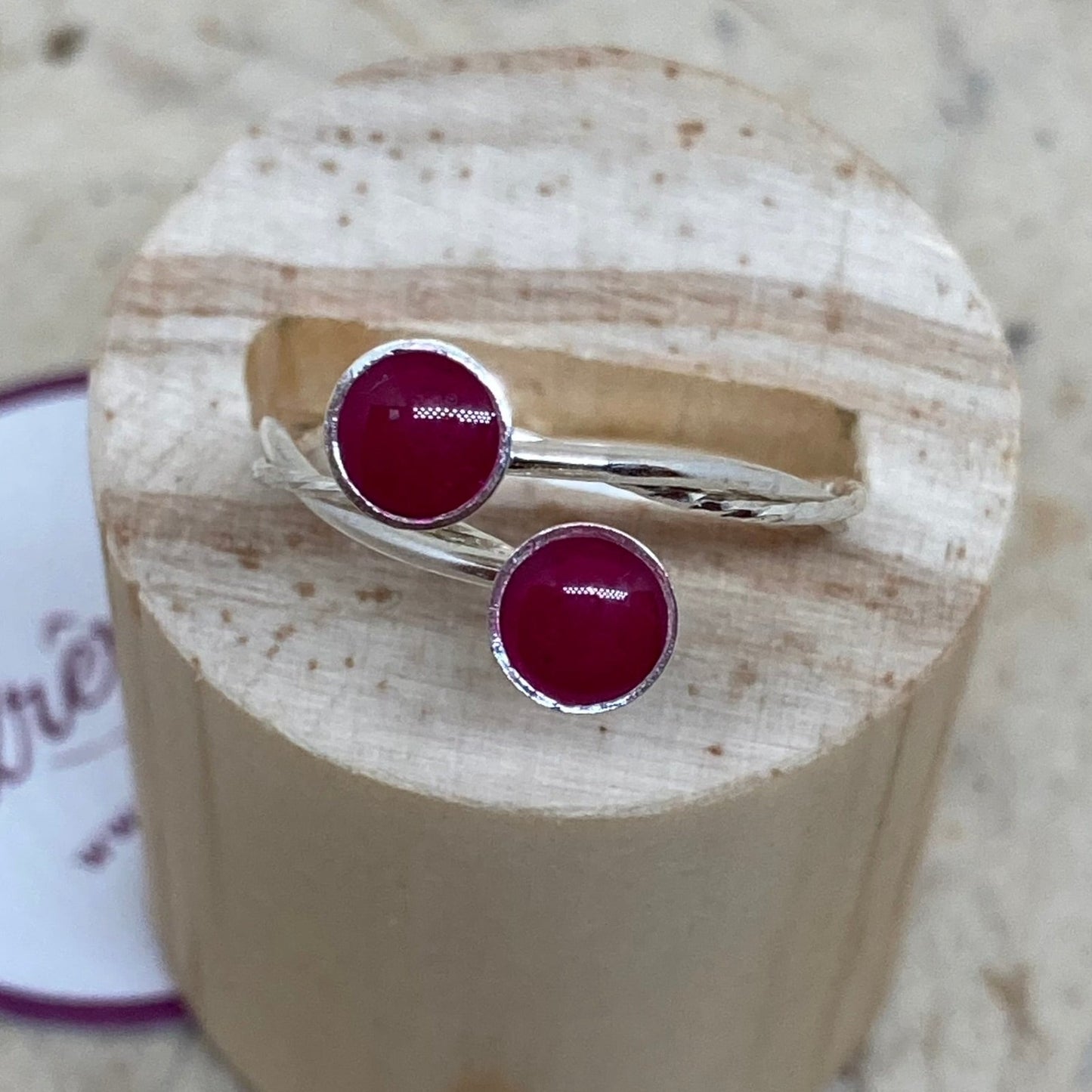 Anello doppio intrecciato, in Ag. 925