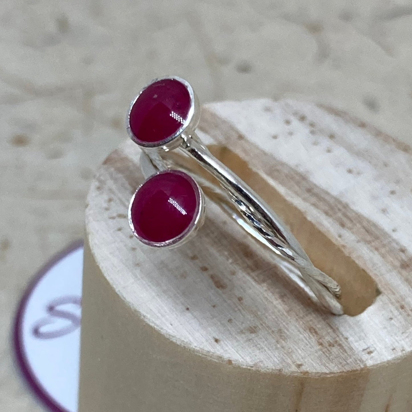 Anello doppio intrecciato, in Ag. 925