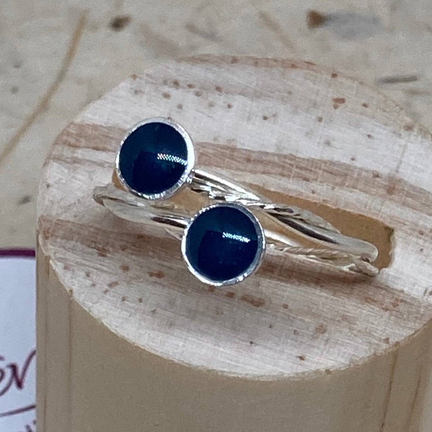 Anello doppio intrecciato, in Ag. 925