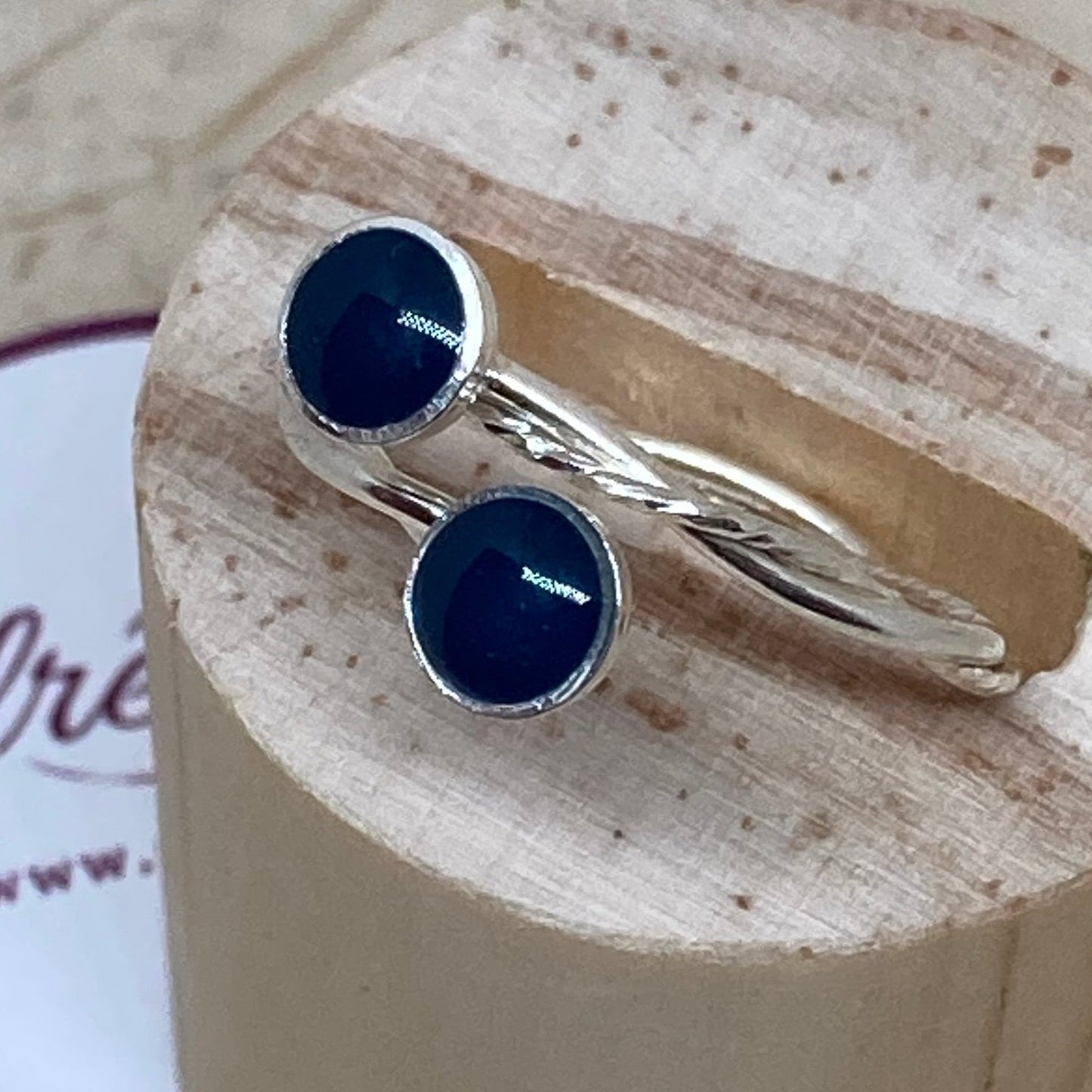 Anello doppio intrecciato, in Ag. 925