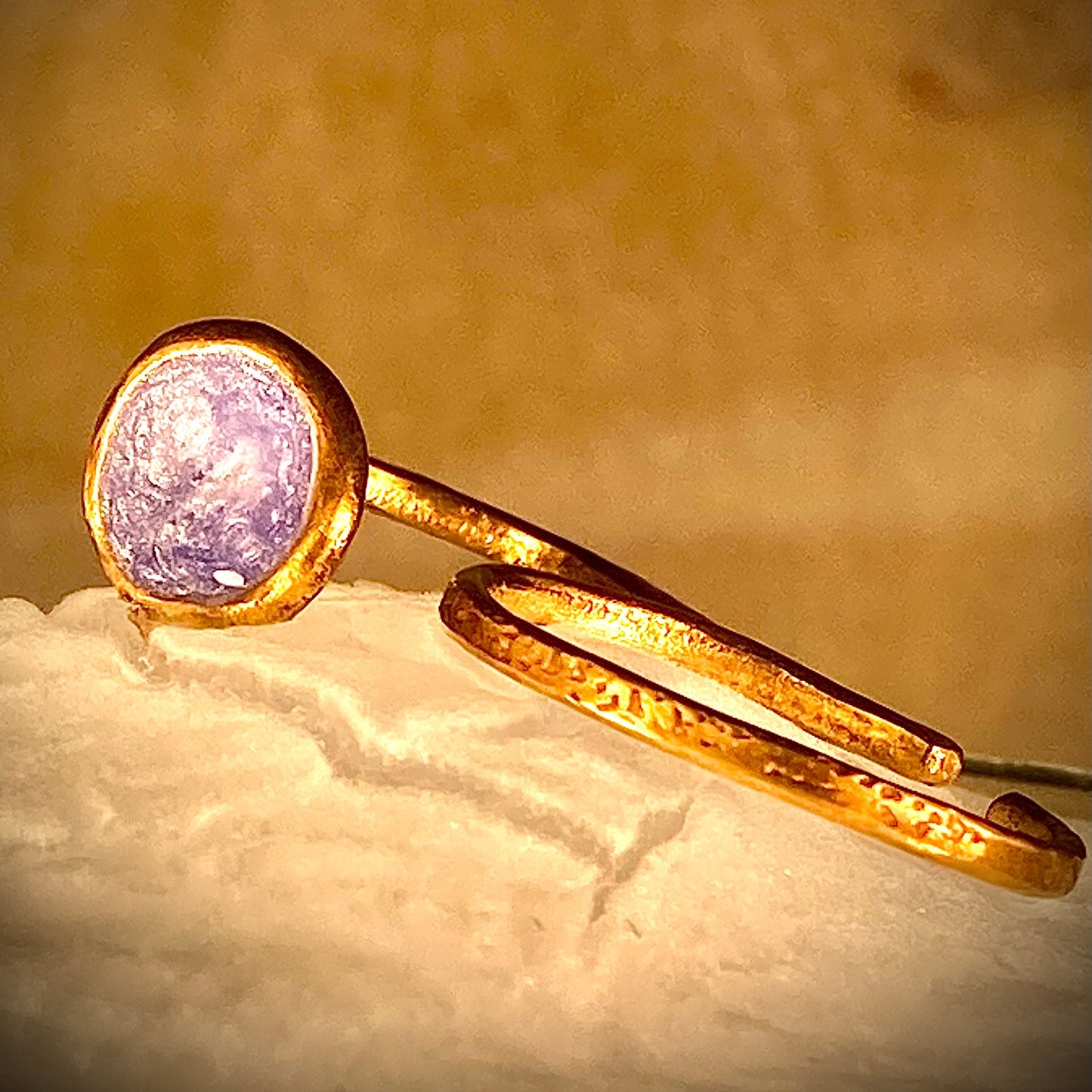 'Twogether' anello doppio in bronzo rosso