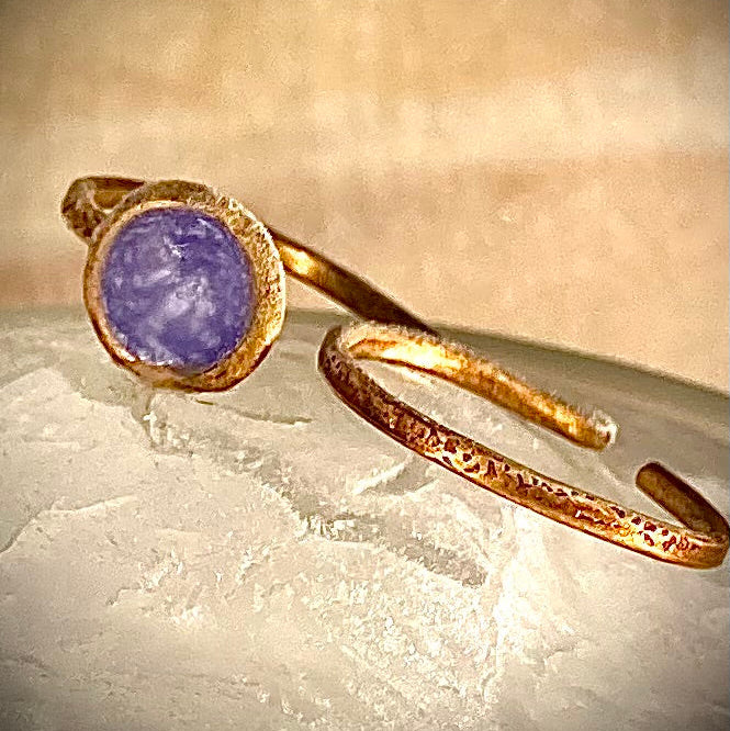 'Twogether' anello doppio in bronzo rosso