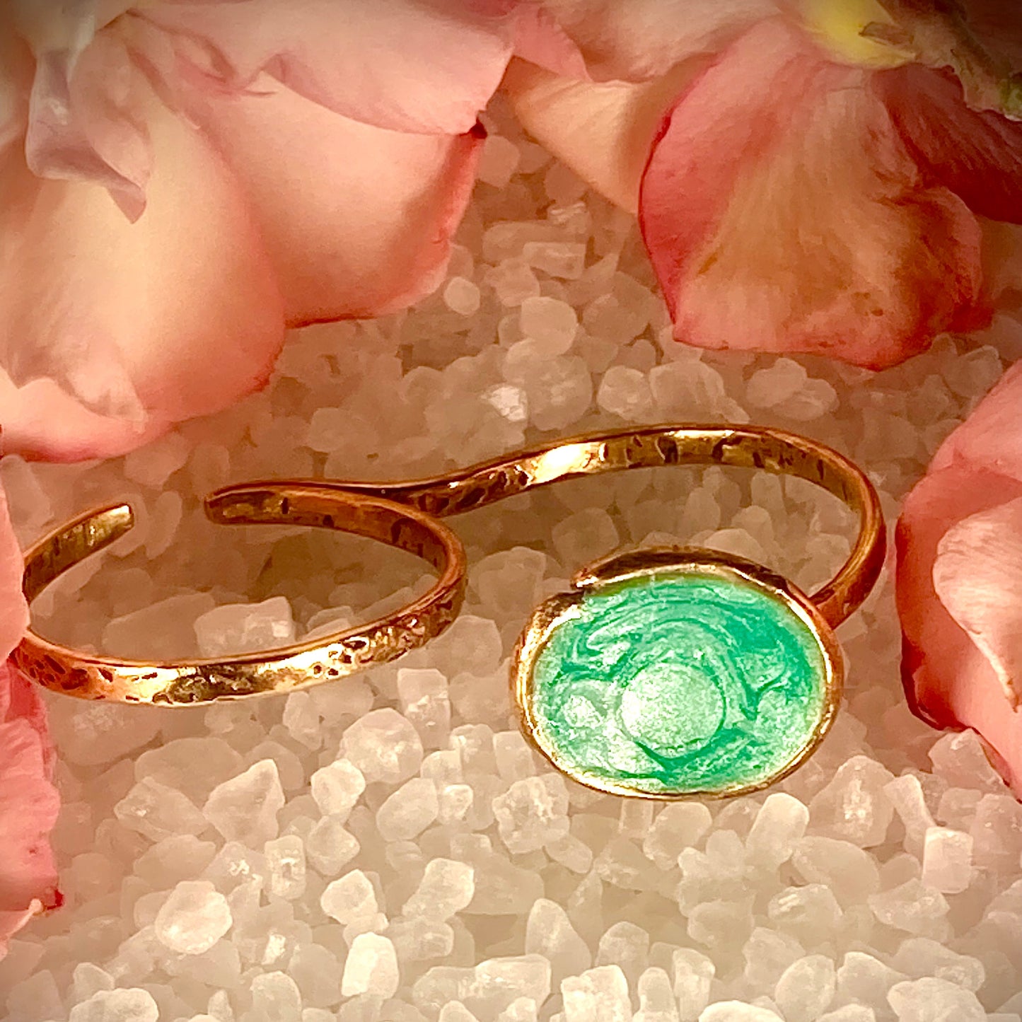 'Twogether' anello doppio in bronzo rosso