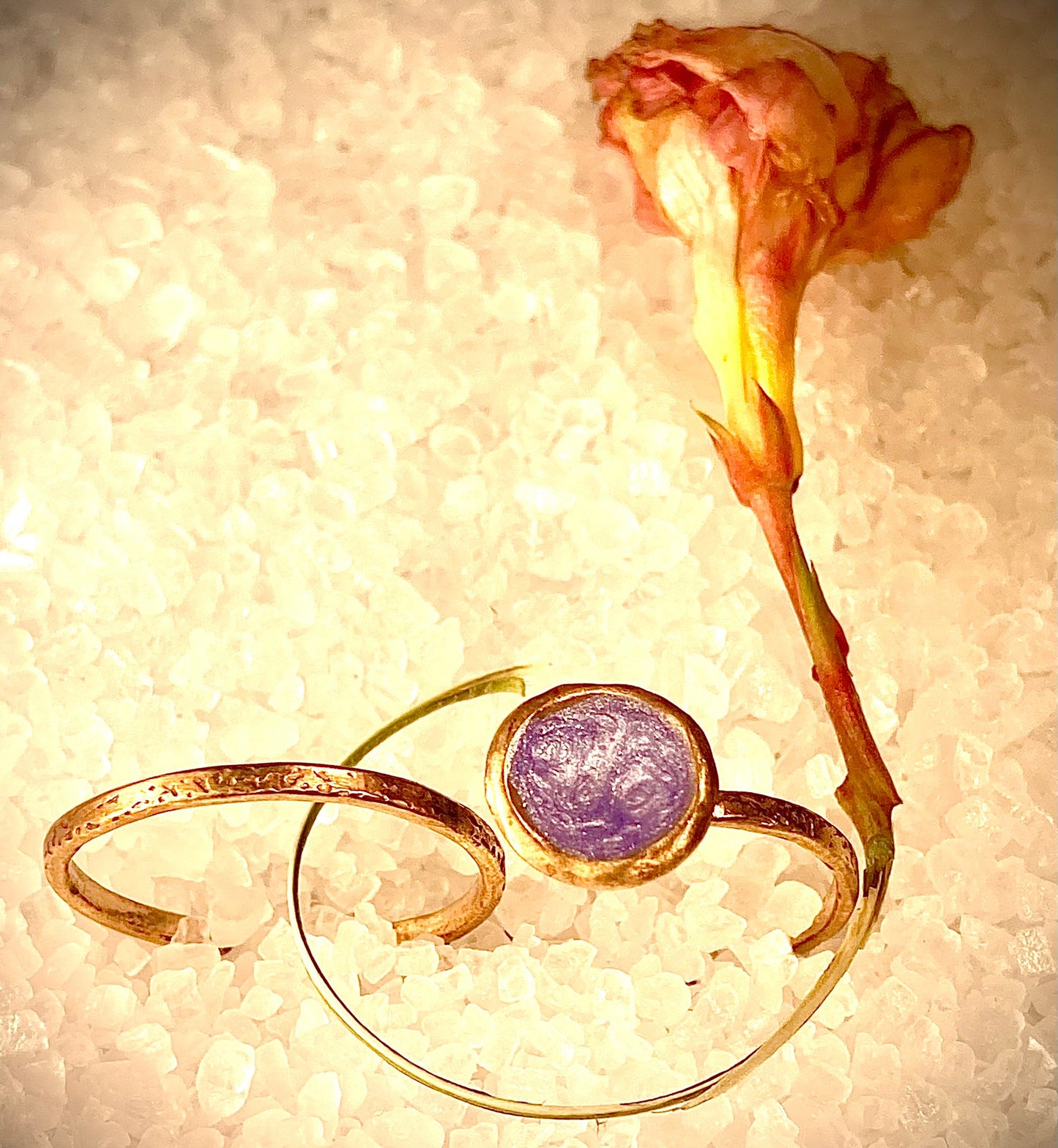 'Twogether' anello doppio in bronzo rosso