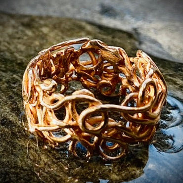 'Fil rouge' Anello in Ag. 925