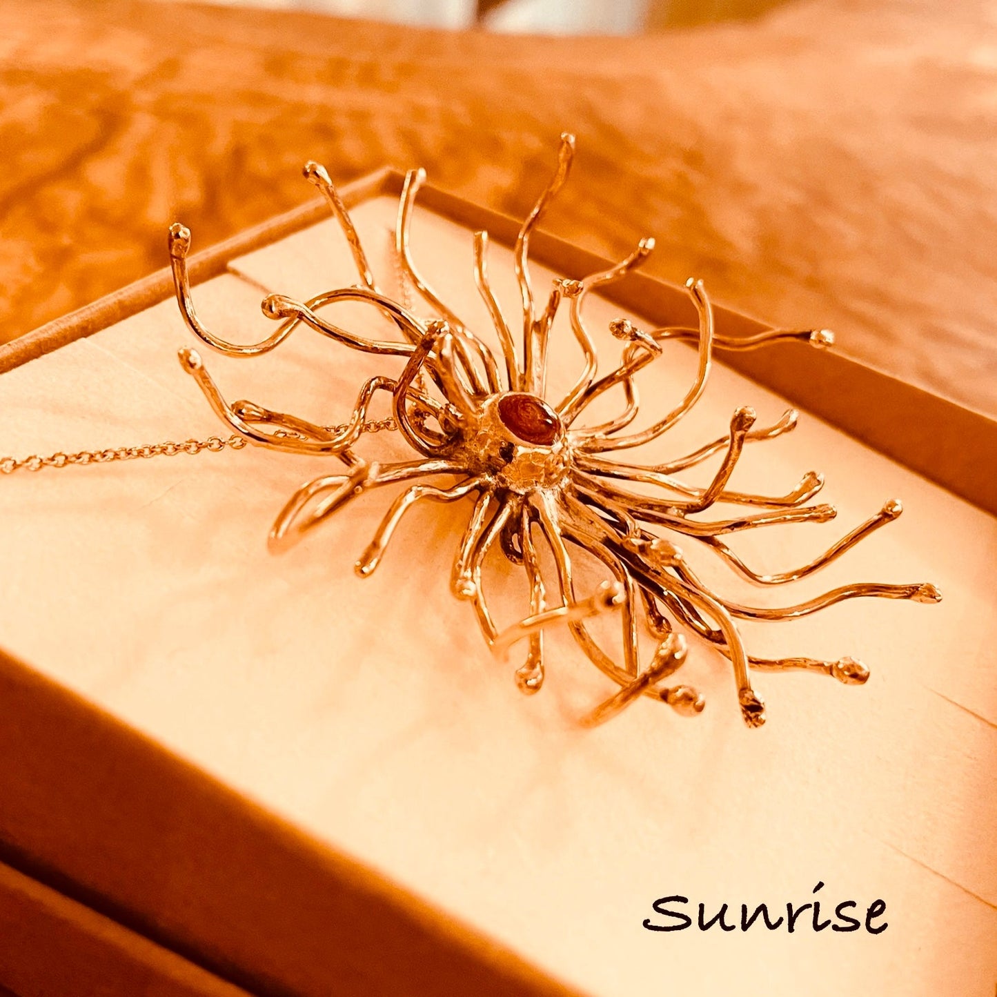 'Sunrise' anello in bronzo rosso