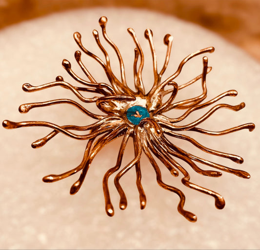 'Sunrise' anello in bronzo rosso