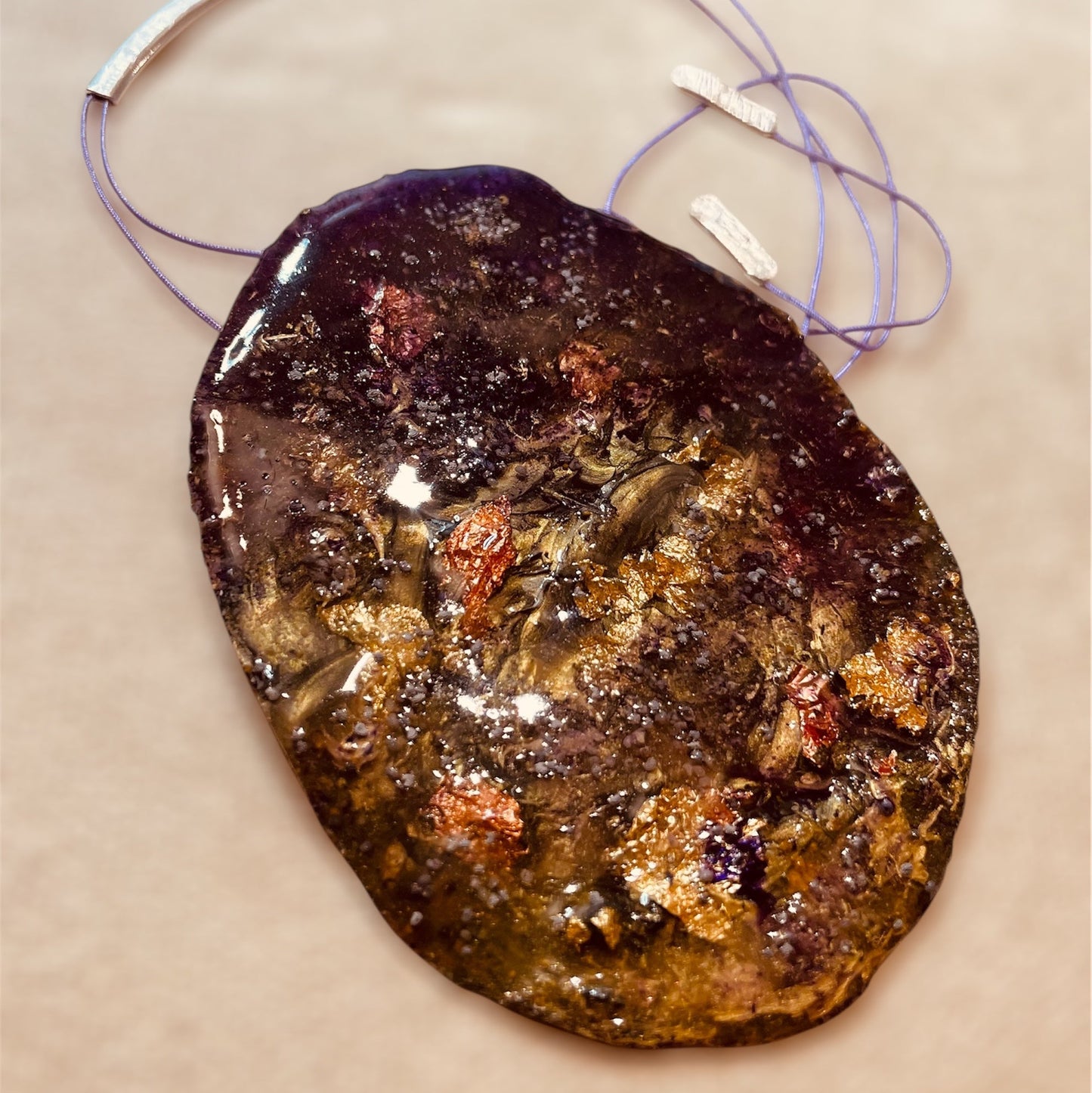 Inclusioni 'Sottobosco', con  finiture in Argento 925