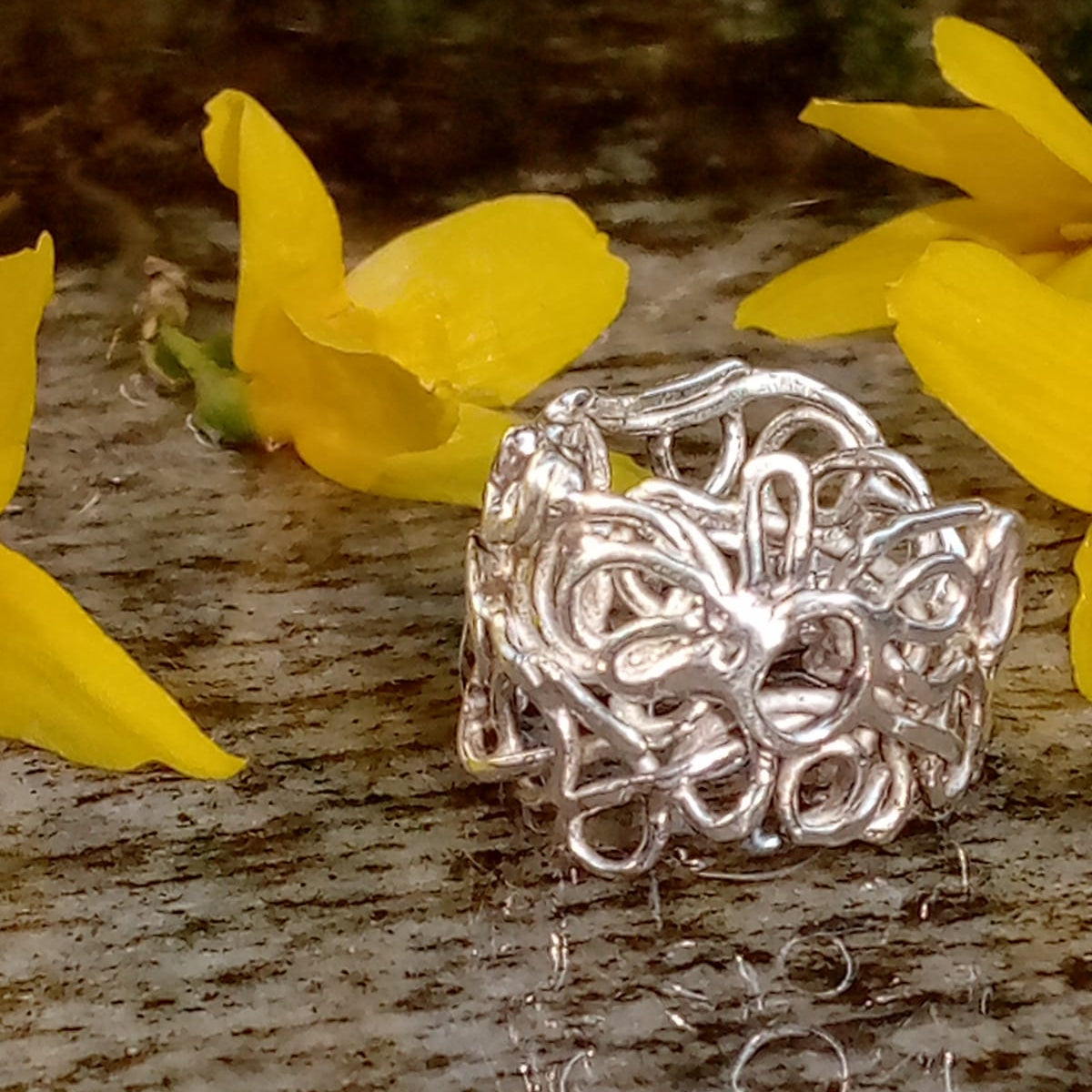 'Fil rouge' Anello in Ag. 925